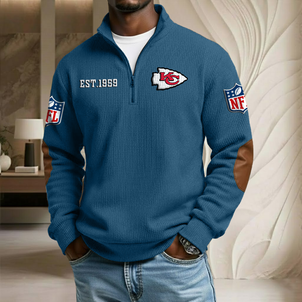 NFL x KC EST Stand Collar Half-zip Sweatshirt HLP HLPHUONG