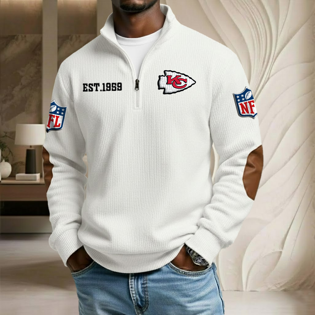 NFL x KC EST Stand Collar Half-zip Sweatshirt HLP HLPHUONG