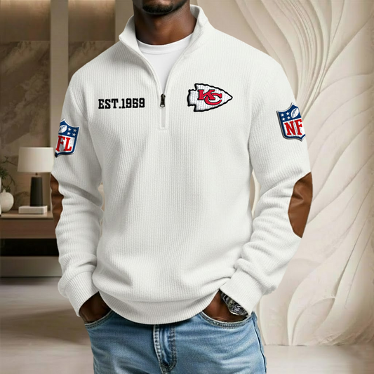 NFL x KC EST Stand Collar Half-zip Sweatshirt HLP HLPHUONG