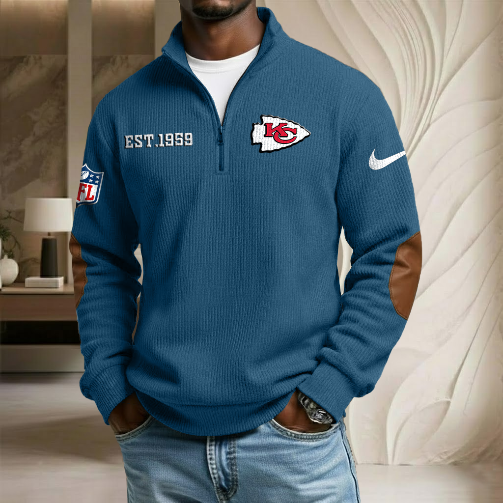 NFL x KC EST Year Stand Collar Half-zip Sweatshirt HLP HLPHUONG