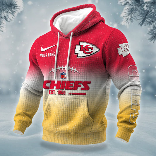 NFL x KC Personalized Name Waffle Hoodie HLP HLPHUONG