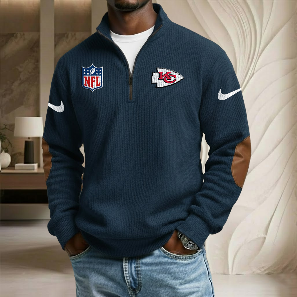 NFL x KC Sport Team Stand Collar Half-zip Sweatshirt HLP HLPHUONG