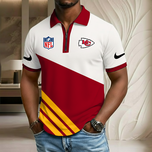 NFL x KC Sport Zip Polo Golf Shirt HLP HLPHUONG