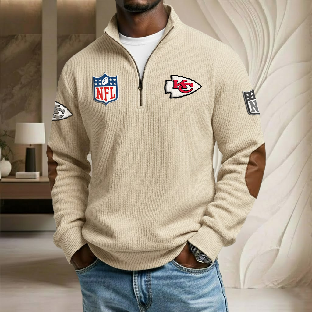 NFL x KC Stand Collar Half-zip Sweatshirt HLP HLPHUONG