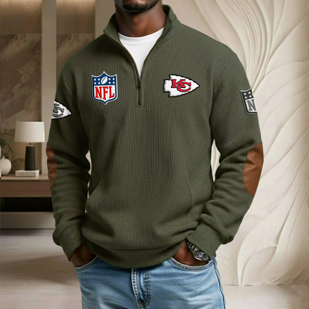 NFL x KC Stand Collar Half-zip Sweatshirt HLP HLPHUONG