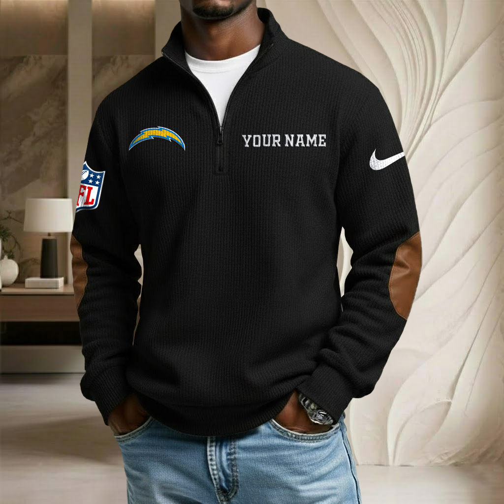 NFL x LAC Custom Name Stand Collar Half-zip Sweatshirt HLP HLPHUONG