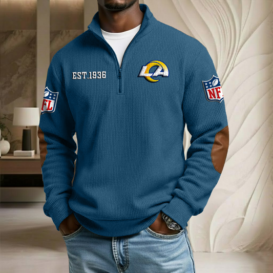 NFL x LAR EST Stand Collar Half-zip Sweatshirt HLP HLPHUONG