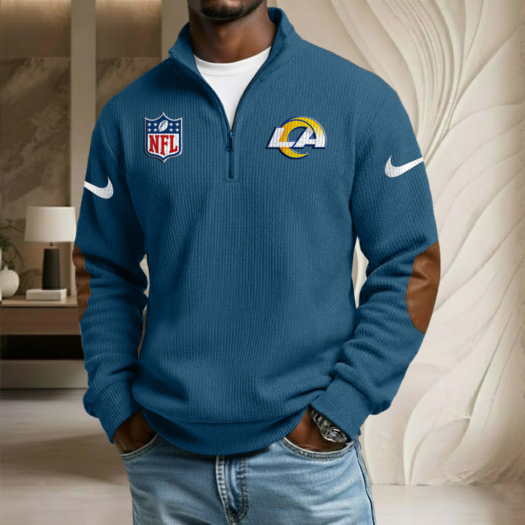 NFL x LAR Sport Team Stand Collar Half-zip Sweatshirt HLP HLPHUONG
