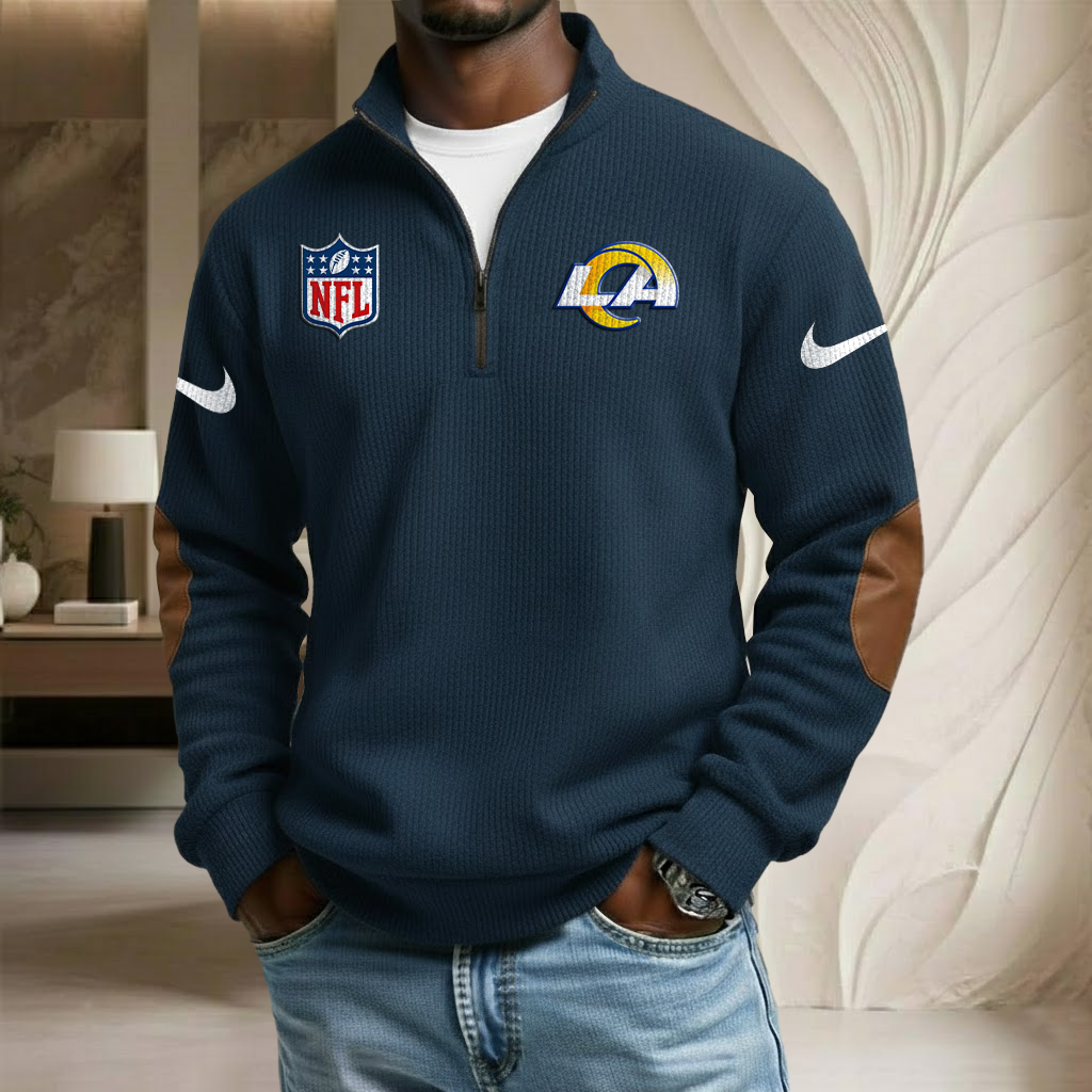 NFL x LAR Sport Team Stand Collar Half-zip Sweatshirt HLP HLPHUONG