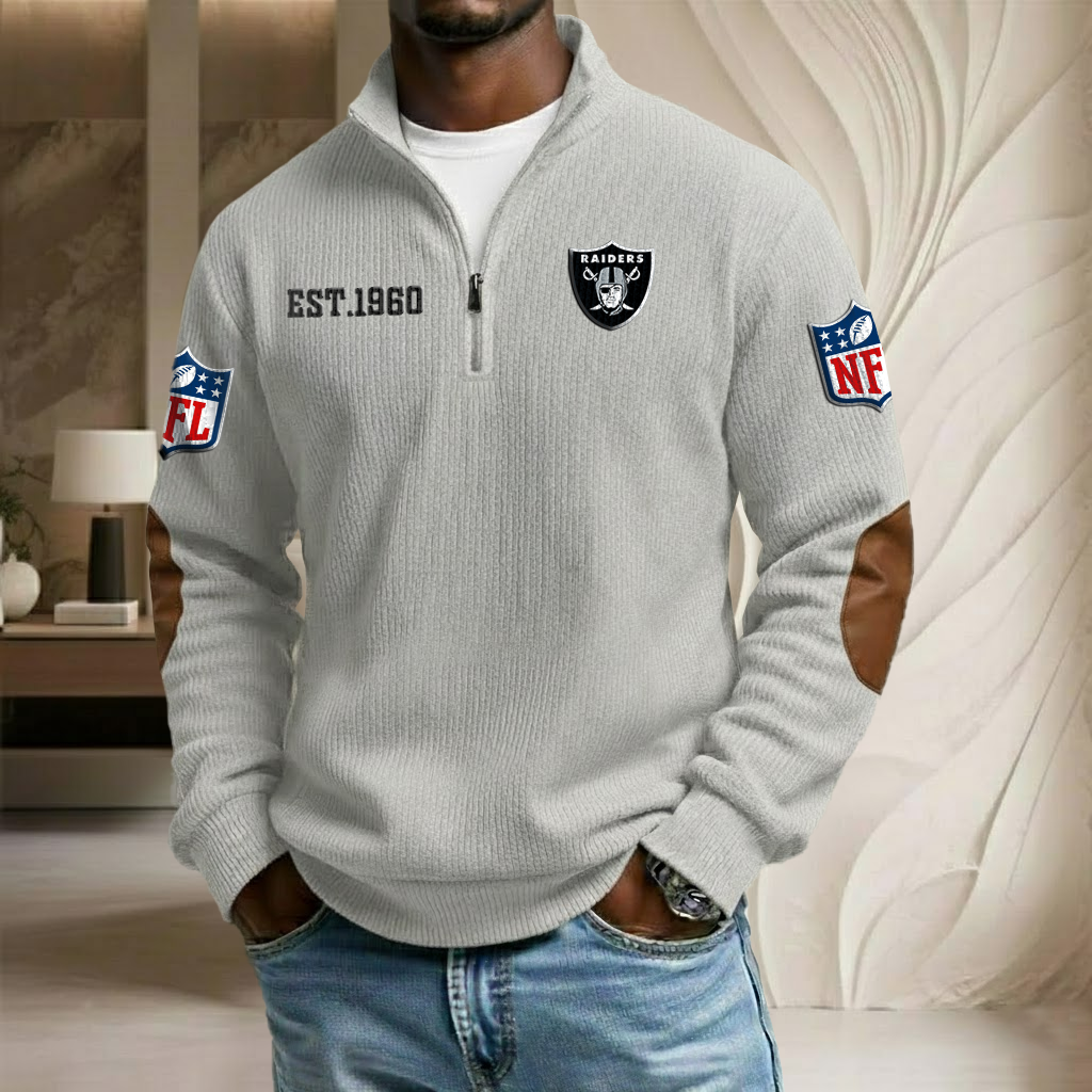 NFL x LV EST Stand Collar Half-zip Sweatshirt HLP HLPHUONG