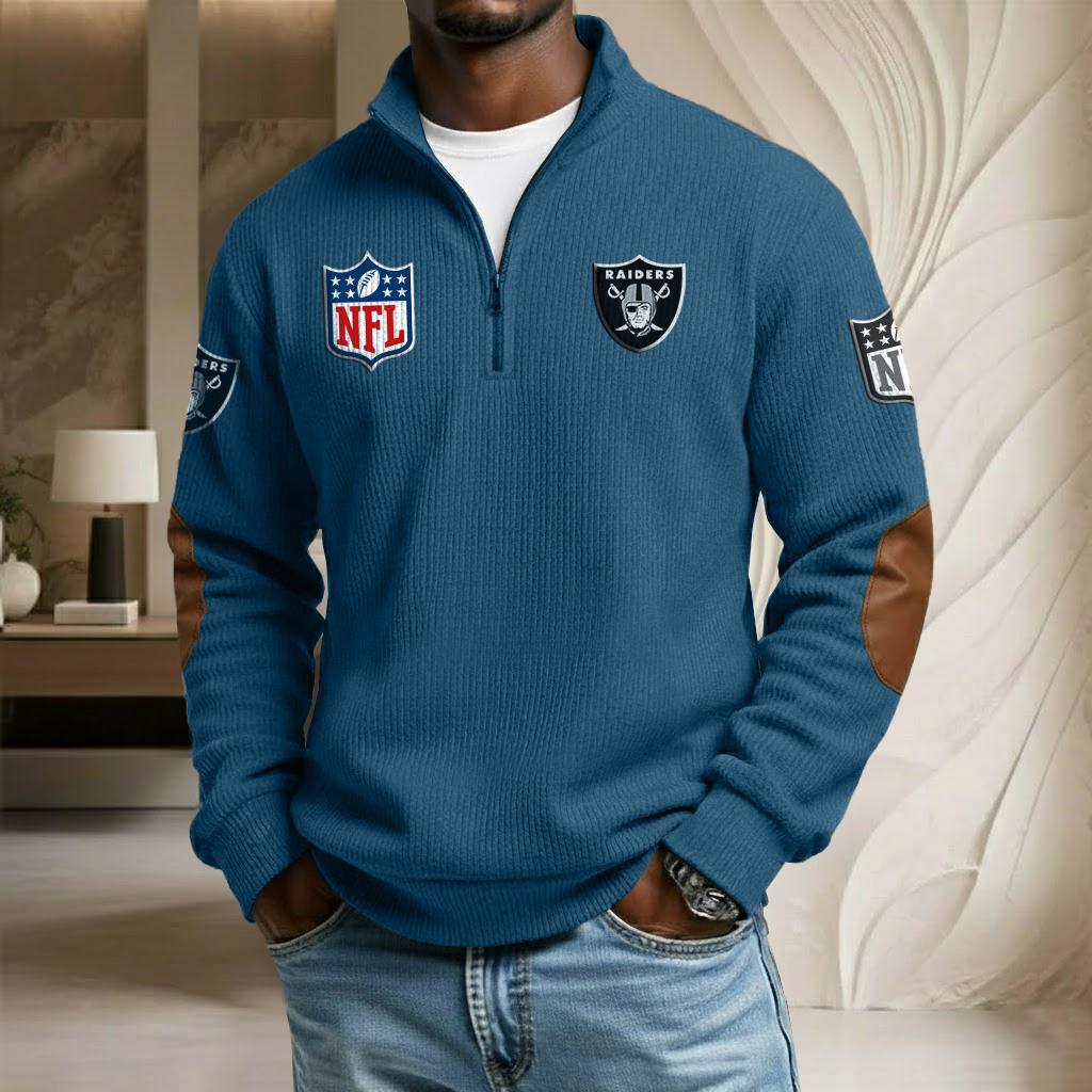 NFL x LV Stand Collar Half-zip Sweatshirt HLP HLPHUONG
