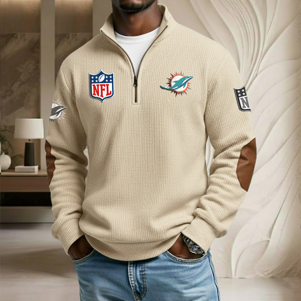 NFL x MIA Stand Collar Half-zip Sweatshirt HLP HLPHUONG