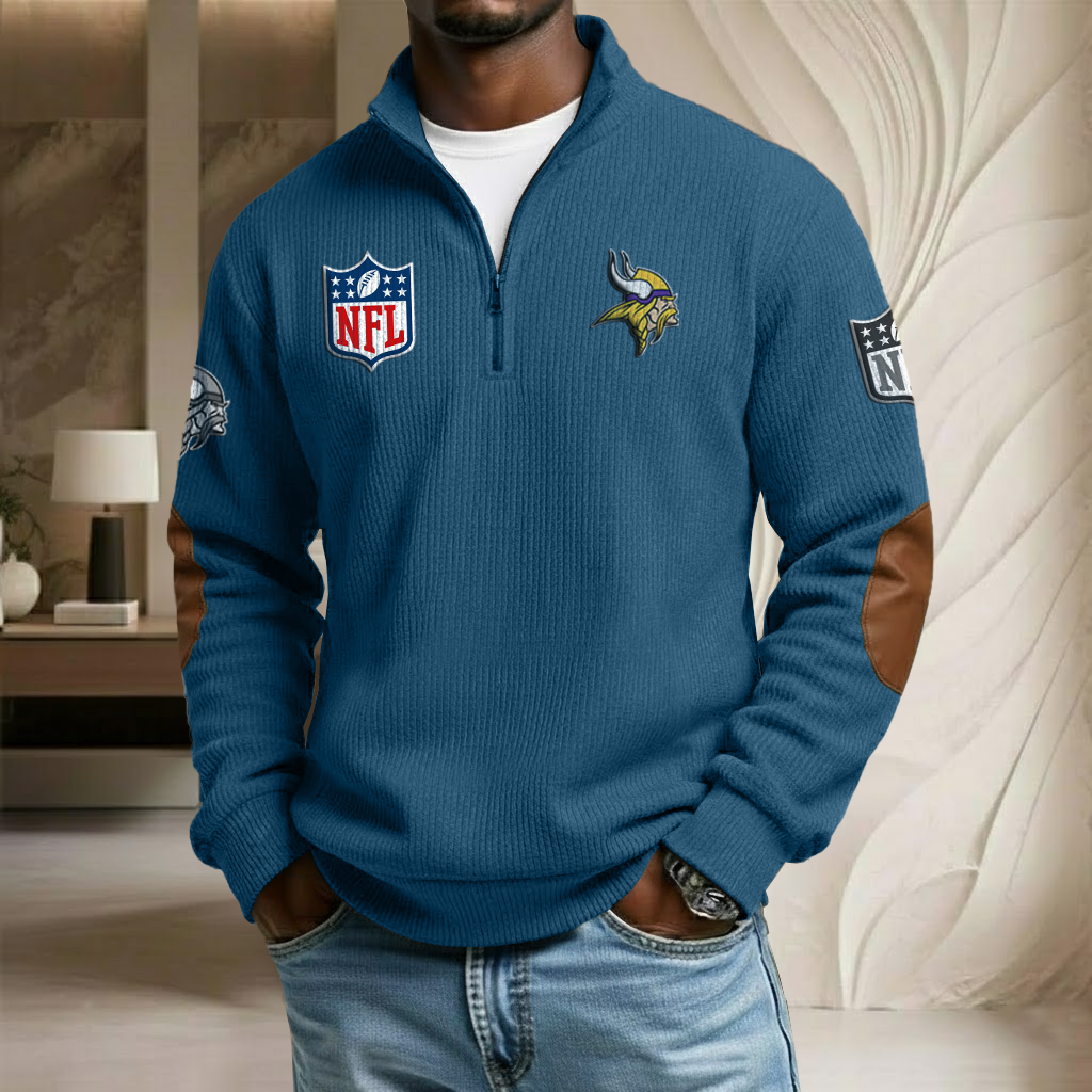 NFL x MIN Stand Collar Half-zip Sweatshirt HLP HLPHUONG