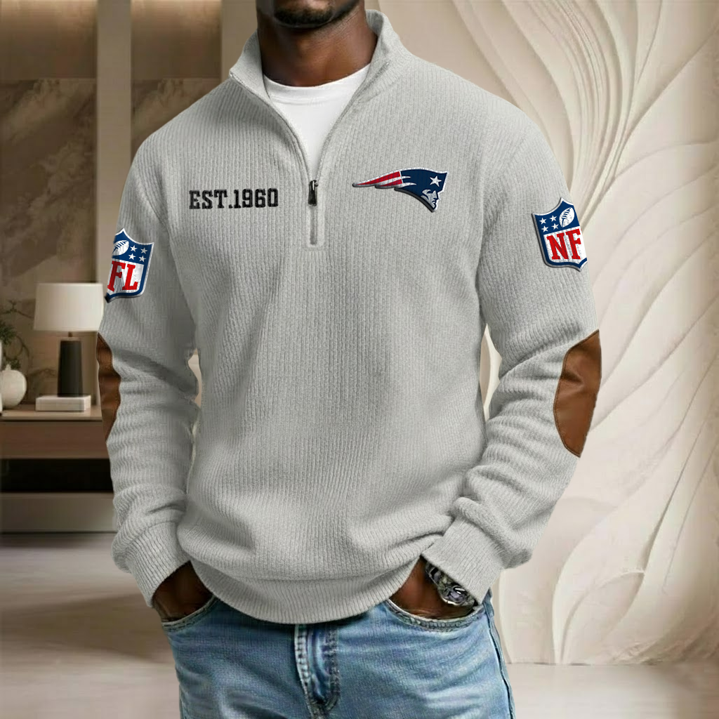 NFL x NE EST Stand Collar Half-zip Sweatshirt HLP HLPHUONG