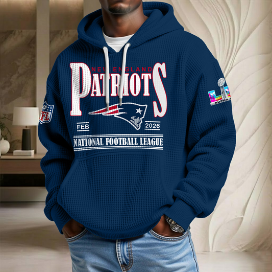 NFL x NE SB 2026 Waffle Hoodie HLP HLPHUONG