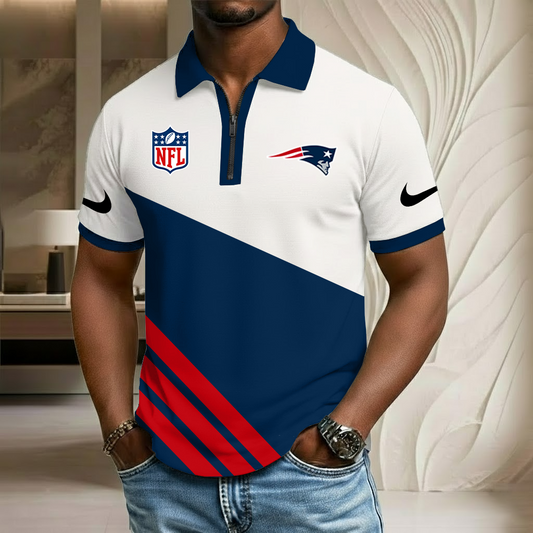 NFL x NE Sport Zip Polo Golf Shirt HLP HLPHUONG