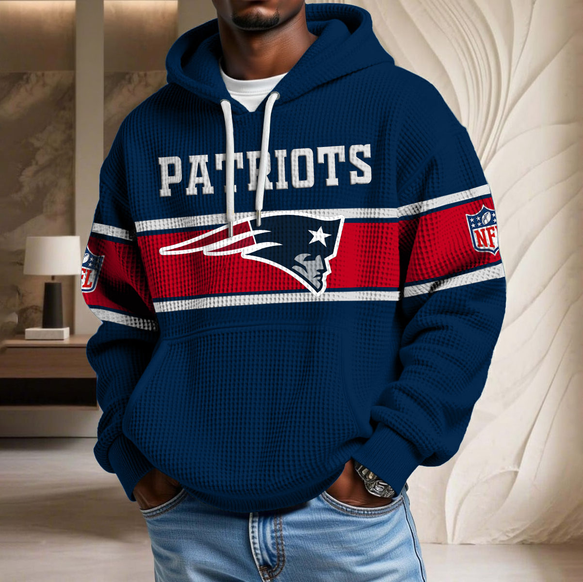 NFL x NE Waffle Hoodie HLP HLPHUONG