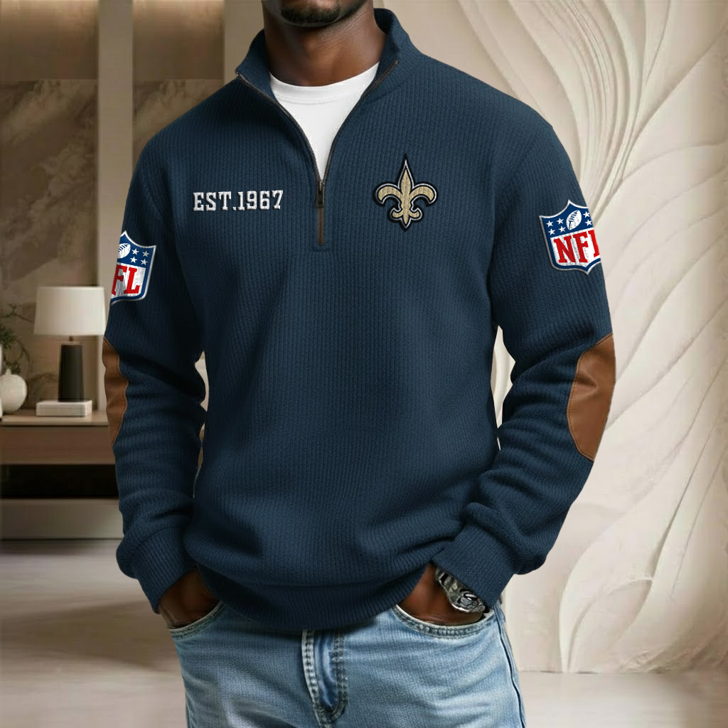 NFL x NO EST Stand Collar Half-zip Sweatshirt HLP HLPHUONG