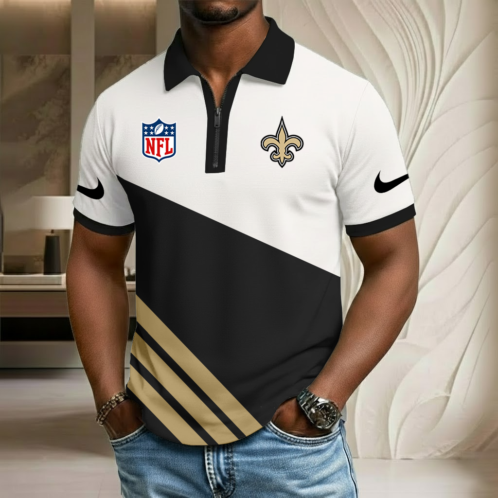 NFL x NO Sport Zip Polo Golf Shirt HLP HLPHUONG