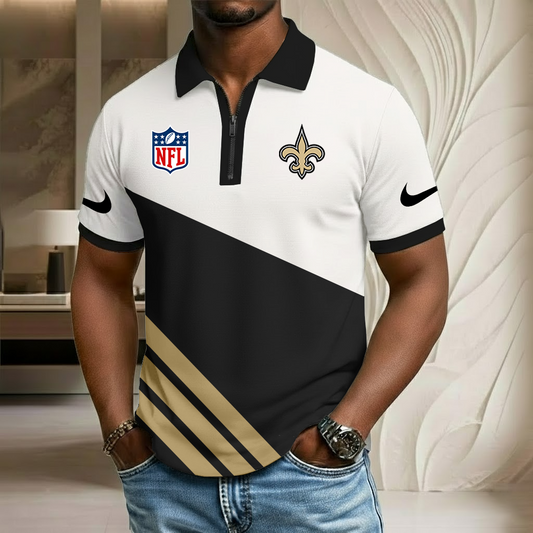NFL x NO Sport Zip Polo Golf Shirt HLP HLPHUONG