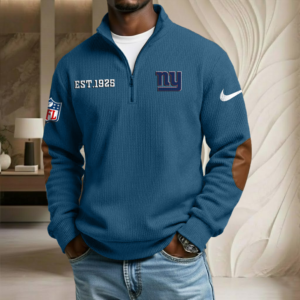 NFL x NYG EST Year Stand Collar Half-zip Sweatshirt HLP HLPHUONG