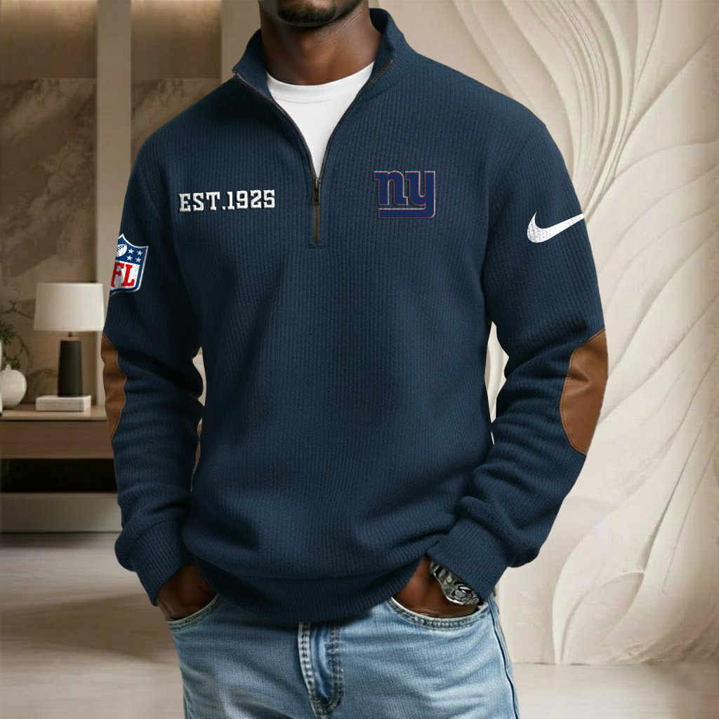NFL x NYG EST Year Stand Collar Half-zip Sweatshirt HLP HLPHUONG