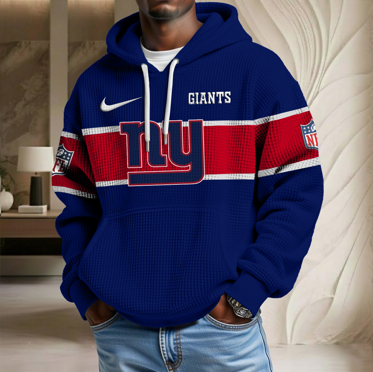 NFL x NYG Team Waffle Hoodie HLP HLPHUONG