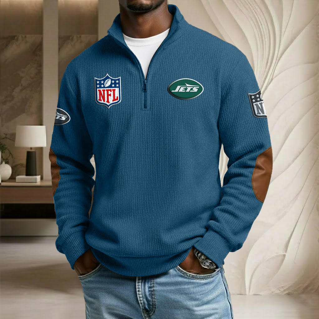 NFL x NYJ Stand Collar Half-zip Sweatshirt HLP HLPHUONG