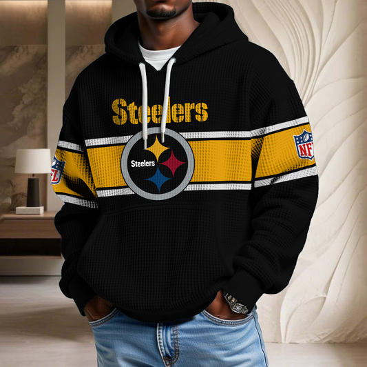 NFL x PIT Black Version Waffle Hoodie HLP HLPHUONG