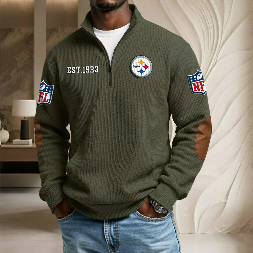 NFL x PIT EST Stand Collar Half-zip Sweatshirt HLP HLPHUONG