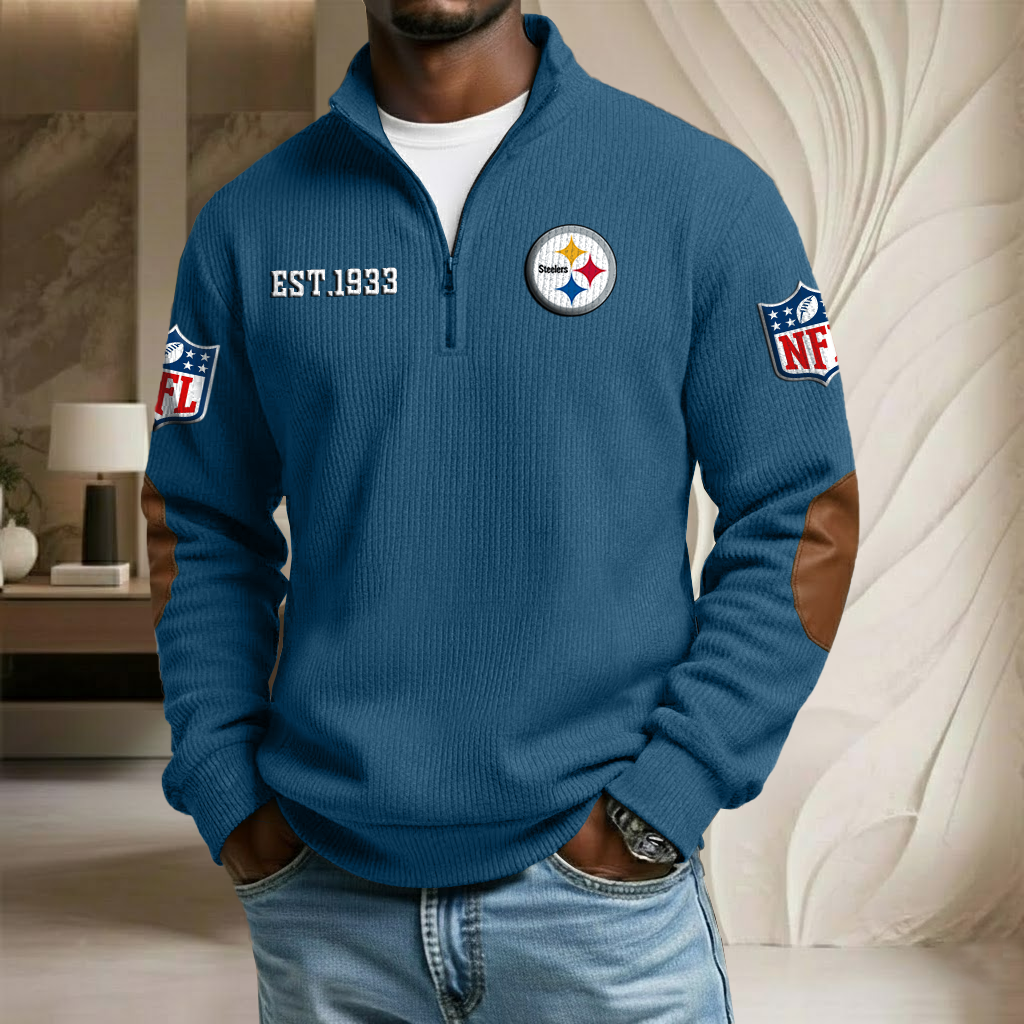 NFL x PIT EST Stand Collar Half-zip Sweatshirt HLP HLPHUONG