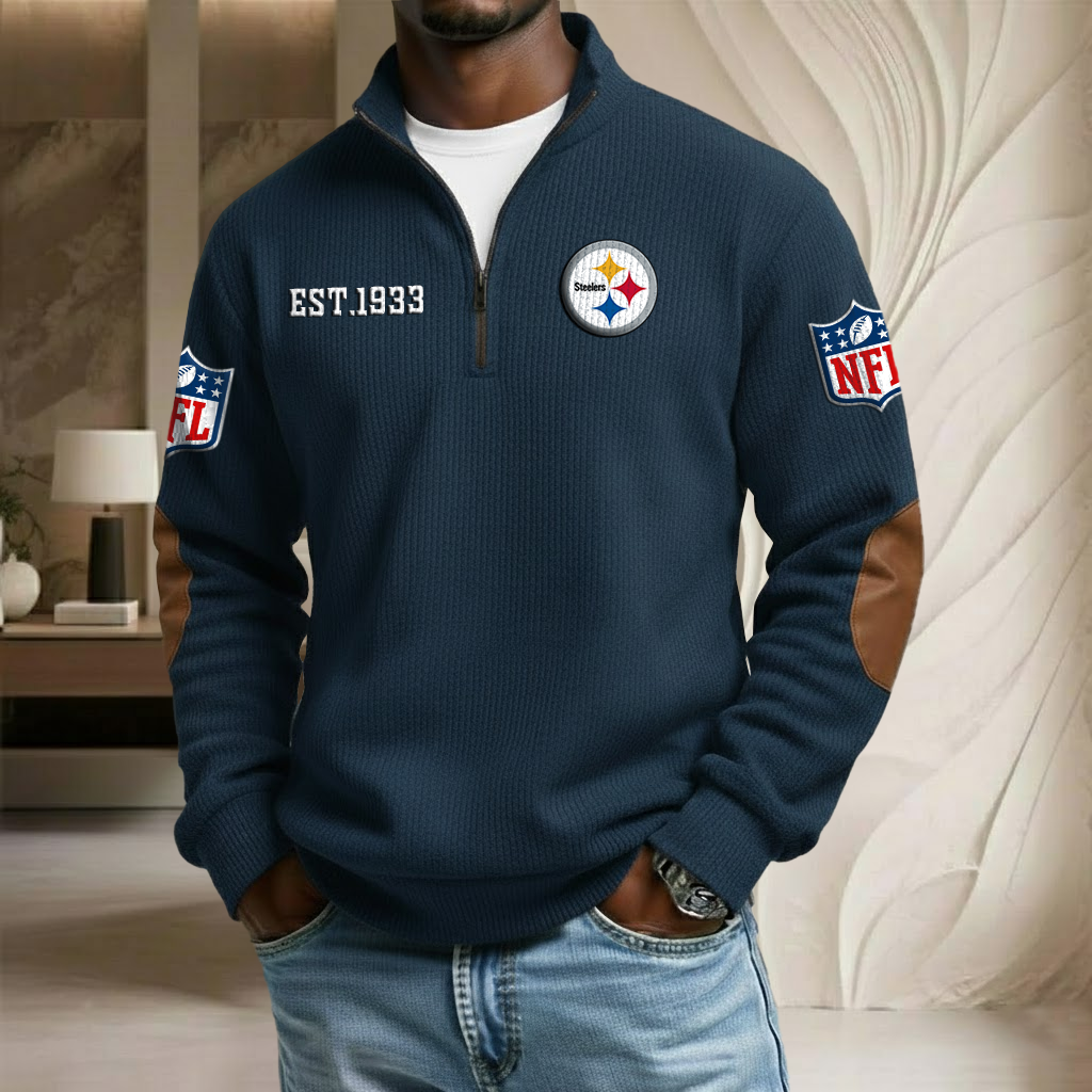 NFL x PIT EST Stand Collar Half-zip Sweatshirt HLP HLPHUONG