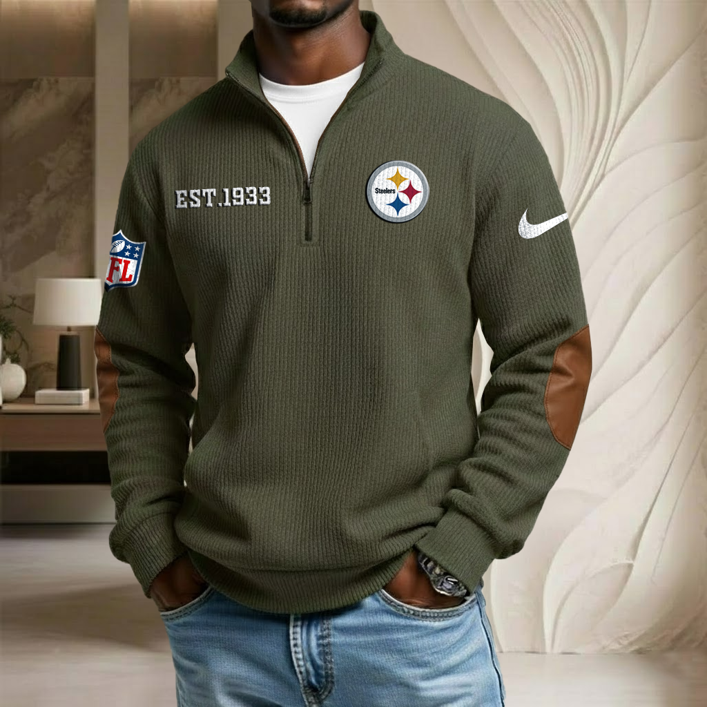 NFL x PIT EST Year Stand Collar Half-zip Sweatshirt HLP HLPHUONG