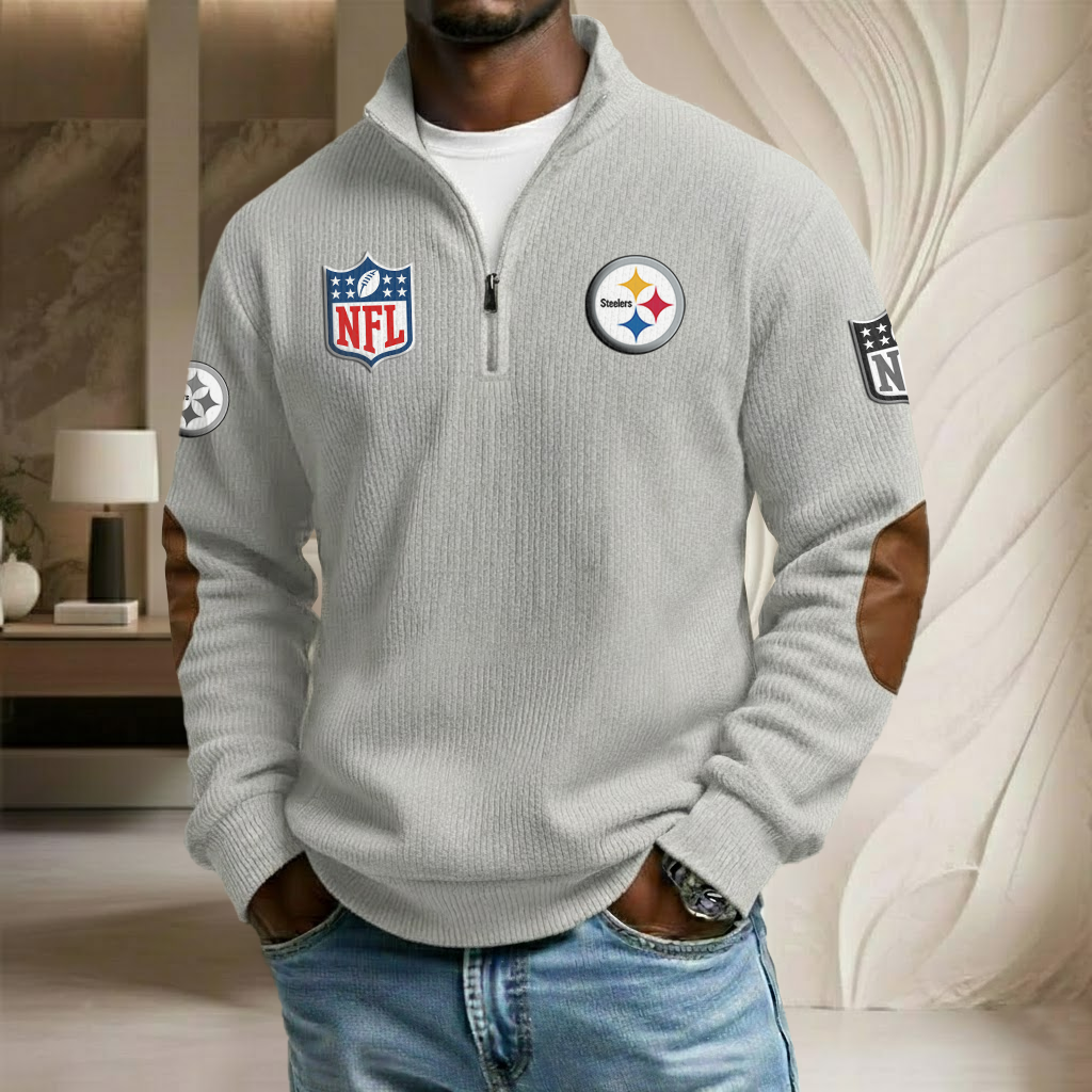 NFL x PIT Stand Collar Half-zip Sweatshirt HLP HLPHUONG