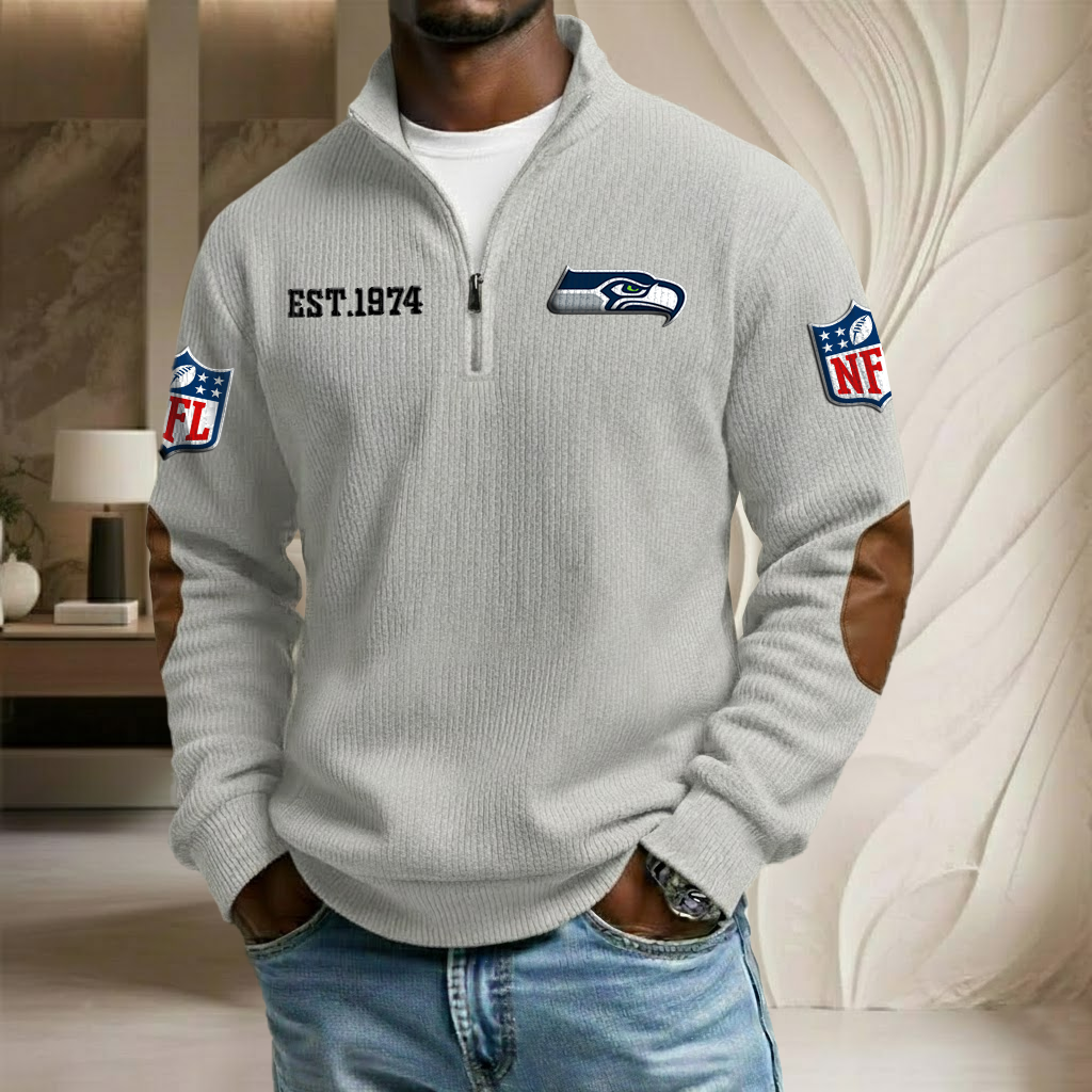 NFL x SEA EST Stand Collar Half-zip Sweatshirt HLP HLPHUONG