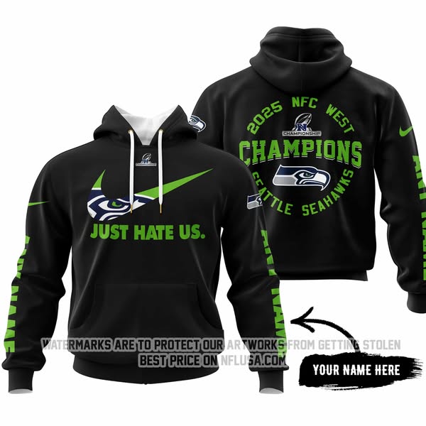 NFL x SEA NFC West Champion Custom Name Hoodie HLP HLPHUONG