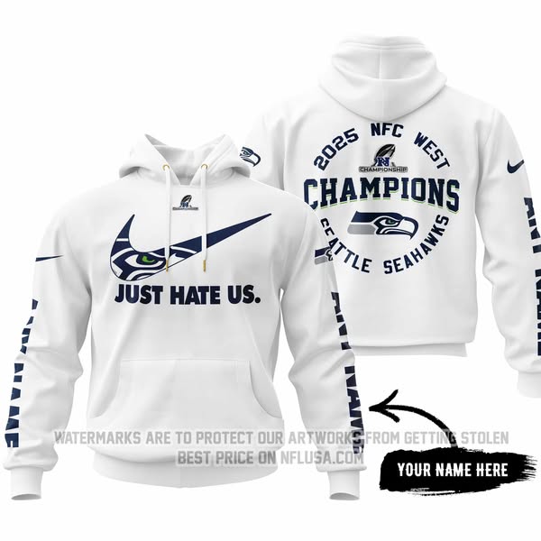NFL x SEA NFC West Champion Custom Name Hoodie HLP HLPHUONG