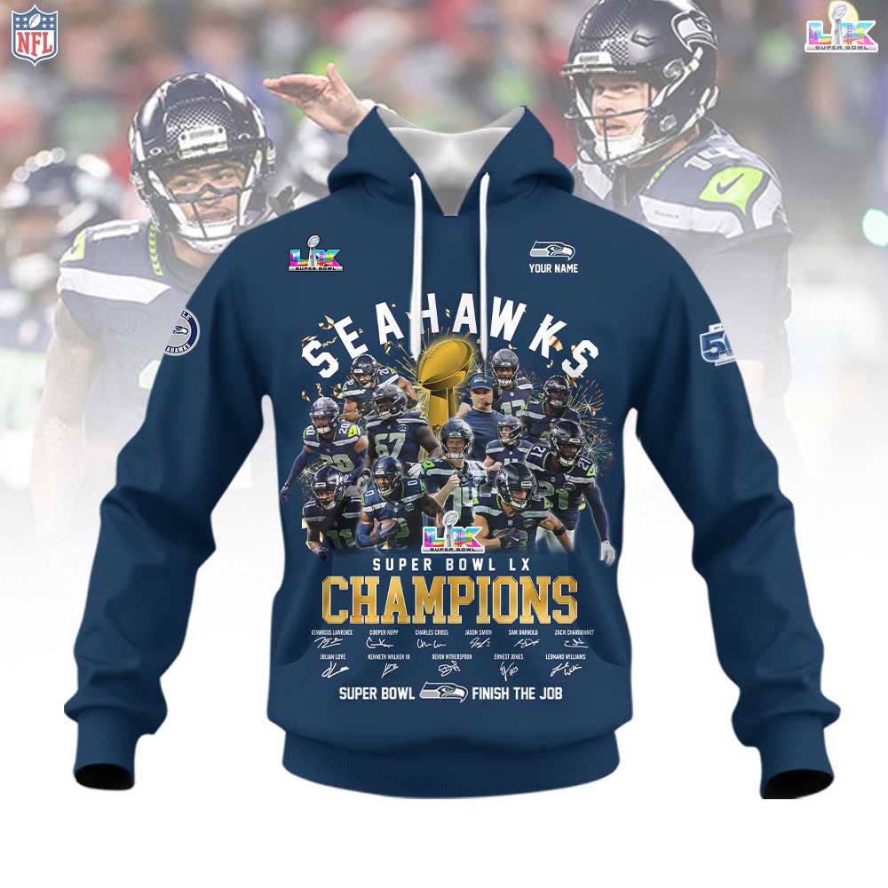 NFL x SEA SB Champion Custom Name Hoodie HLP HLPHUONG