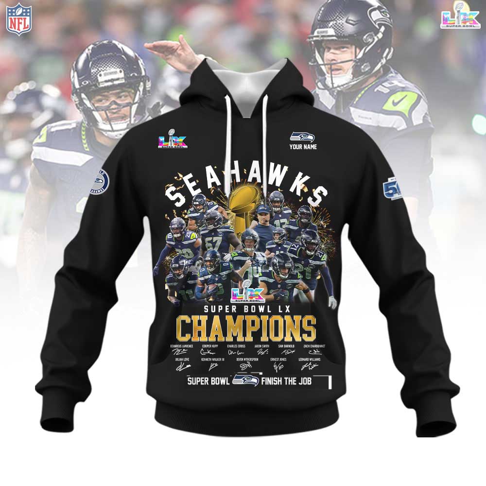 NFL x SEA SB Champion Custom Name Hoodie HLP HLPHUONG