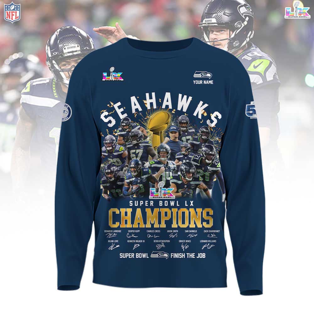 NFL x SEA SB Champion Custom Name Long Sleeve HLP HLPHUONG