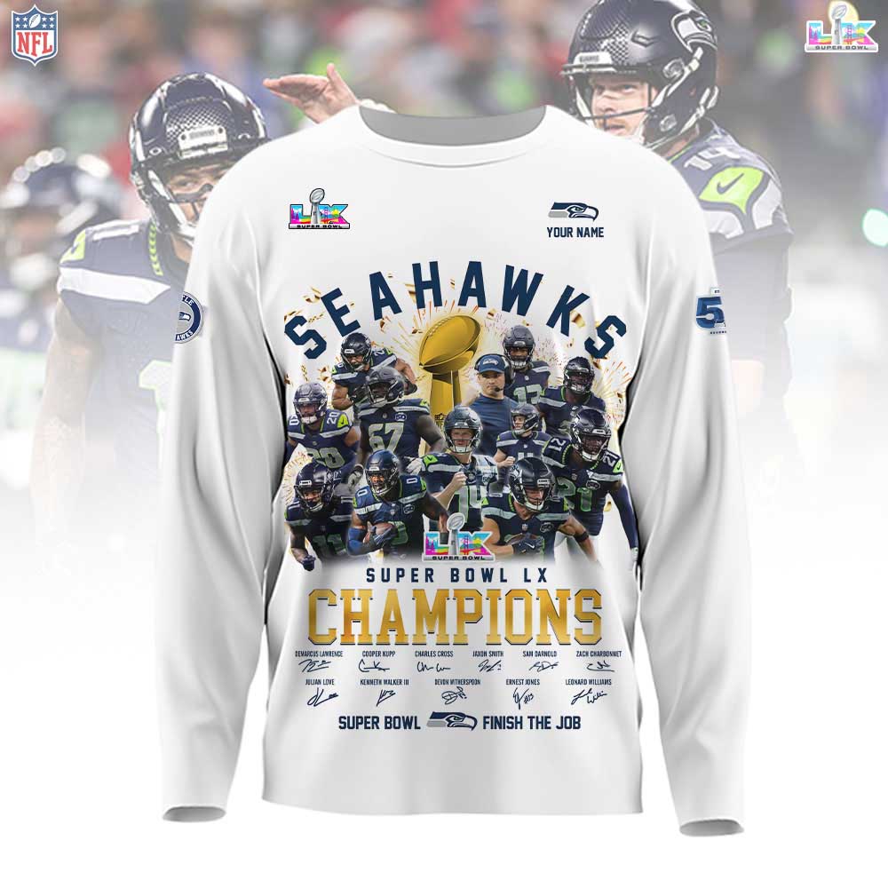 NFL x SEA SB Champion Custom Name Long Sleeve HLP HLPHUONG