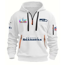 NFL x SEA SB Champion Half Zipper Hoodie HLP HLPHUONG