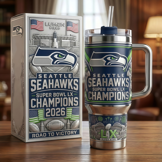 NFL x SEA SB LX 2026 Champions Commemorative Tumbler HLP HLPHUONG