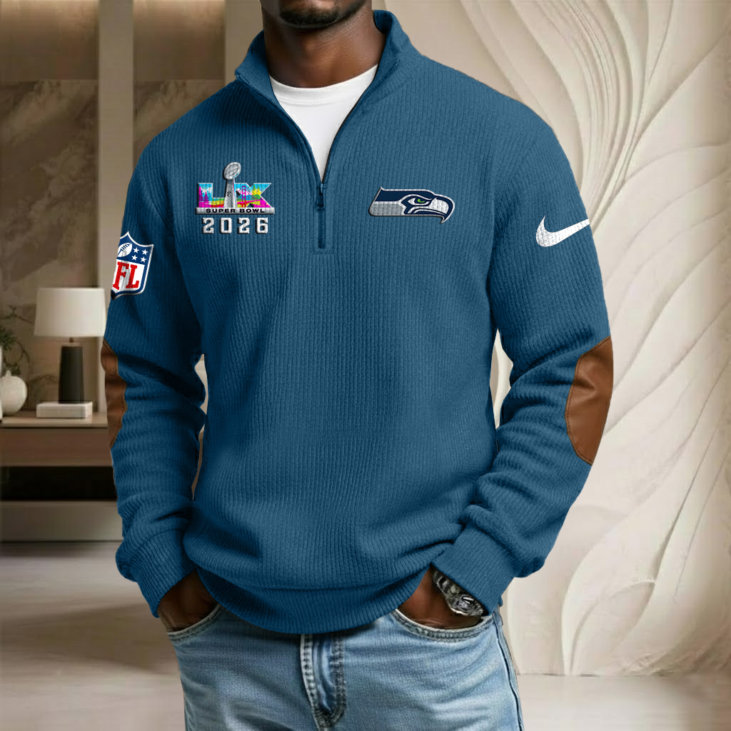 NFL x SEA SB V2 Stand Collar Half-zip Sweatshirt HLP HLPHUONG