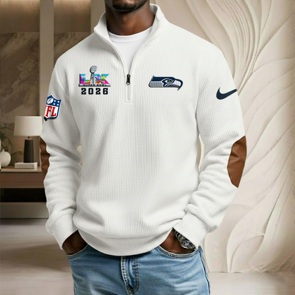 NFL x SEA SB V2 Stand Collar Half-zip Sweatshirt HLP HLPHUONG