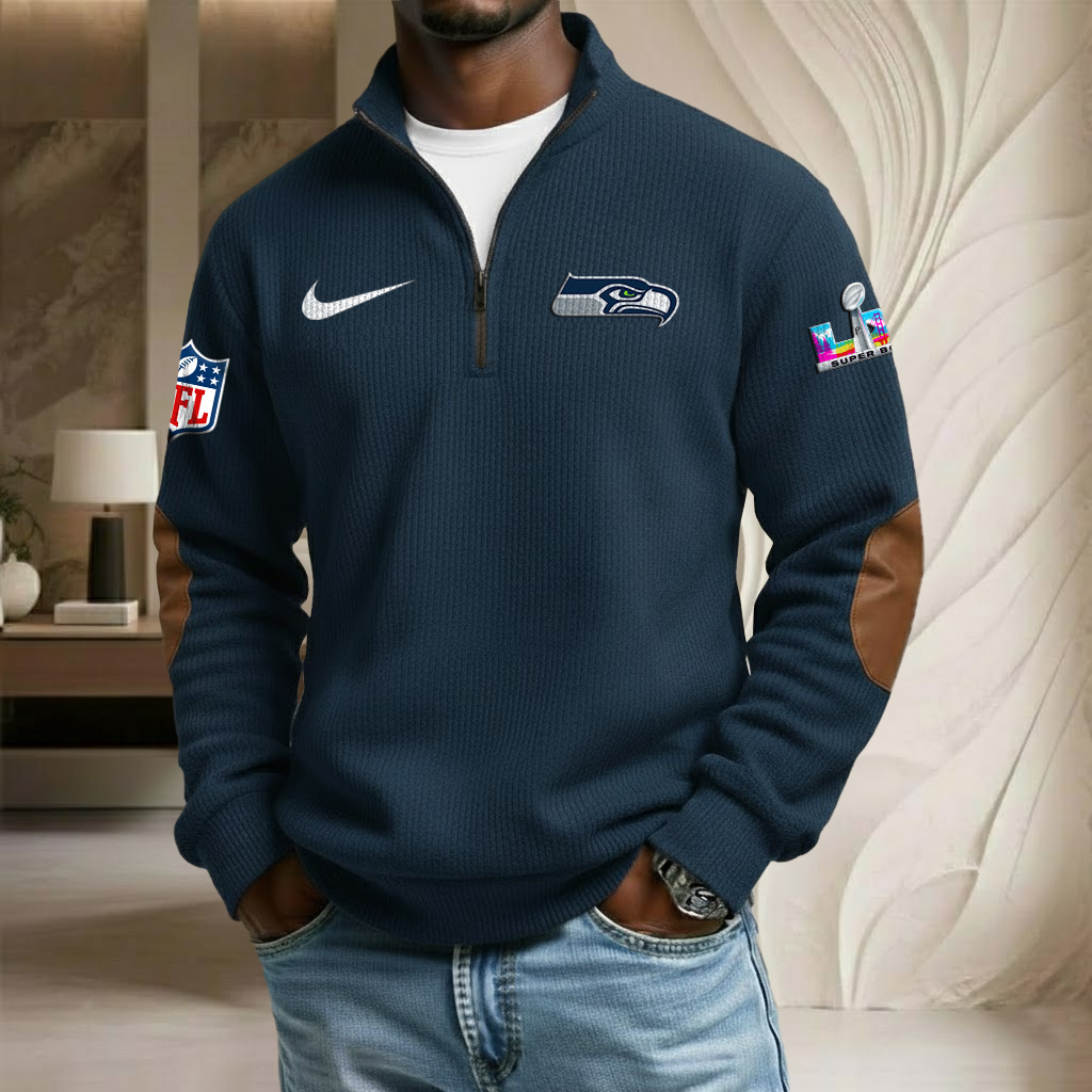 NFL x SEA SB V3 Stand Collar Half-zip Sweatshirt HLP HLPHUONG