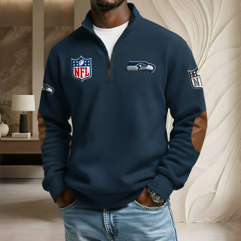 NFL x SEA Stand Collar Half-zip Sweatshirt HLP HLPHUONG
