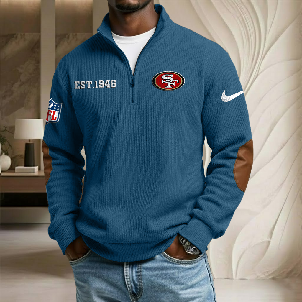 NFL x SF EST Year Stand Collar Half-zip Sweatshirt HLP HLPHUONG