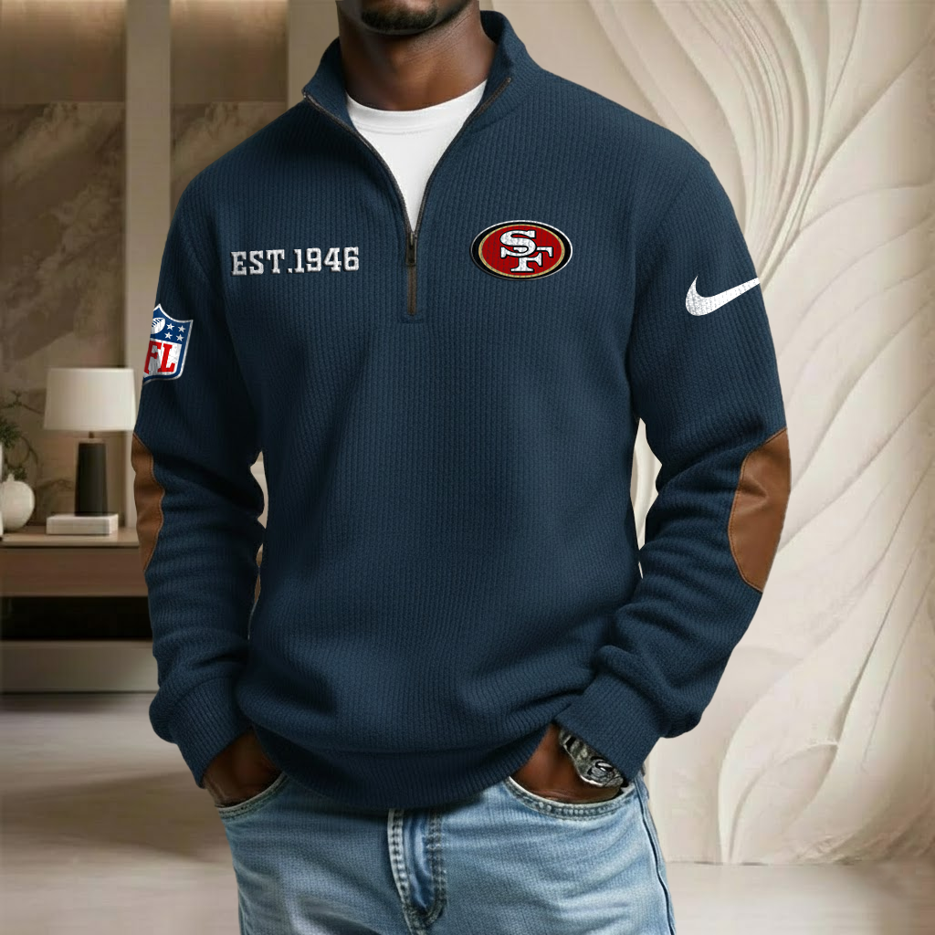 NFL x SF EST Year Stand Collar Half-zip Sweatshirt HLP HLPHUONG