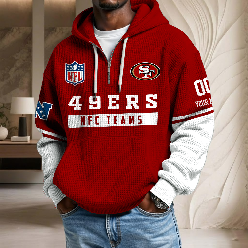 NFL x SF Team Custom Waffle Half Zip Hoodie HLP HLPHUONG